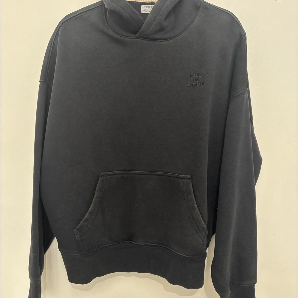 Life Is Good Men's Charcoal Hoodie